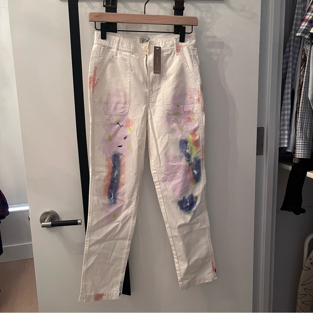 NWT J. Crew Limited Edition Painted Tapered Cargo Pant - Picture 4 of 8